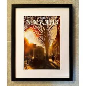 Framed 2024 New Yorker Magazine Jan 22 Winter Sun Pascal Campion
